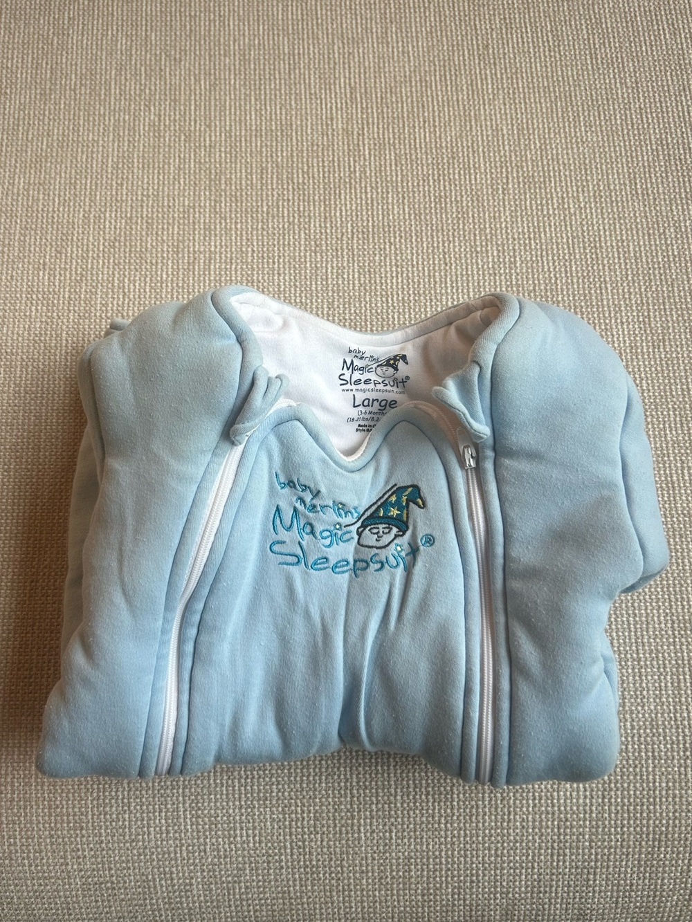 Baby Merlin's Magic Sleepsuit - Light Blue
